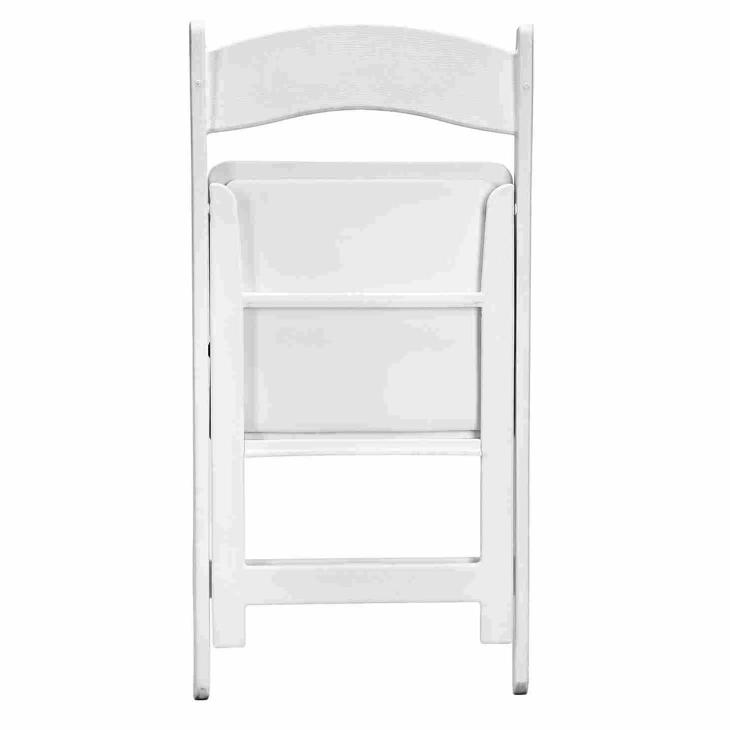 Chivari White WoodGrain™ Resin Folding Chair CFRWB-A