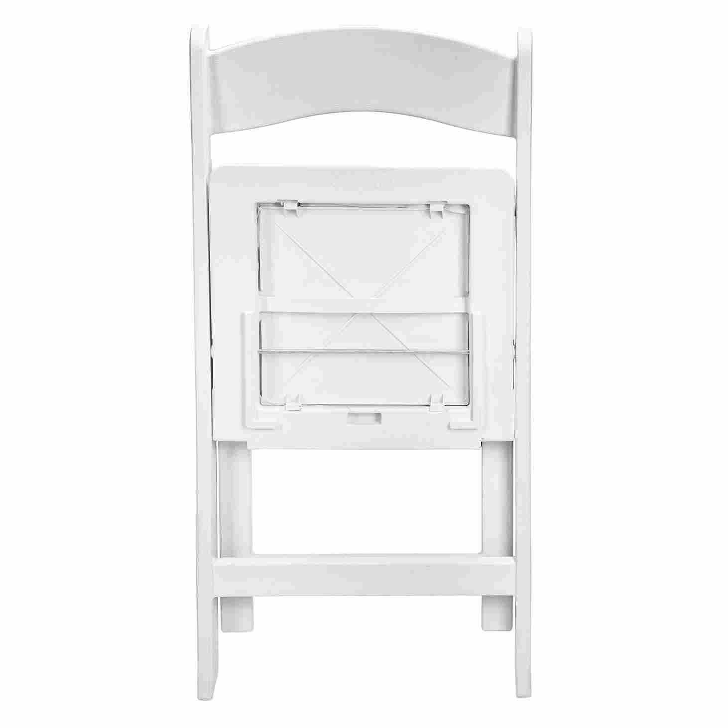 Chivari White WoodGrain™ Resin Folding Chair CFRWB-A