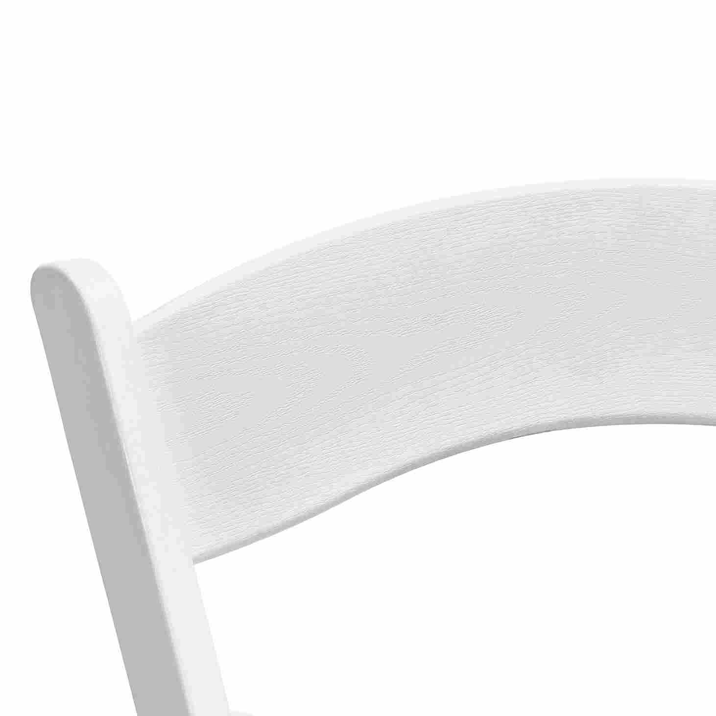 Chivari White WoodGrain™ Resin Folding Chair CFRWB-A