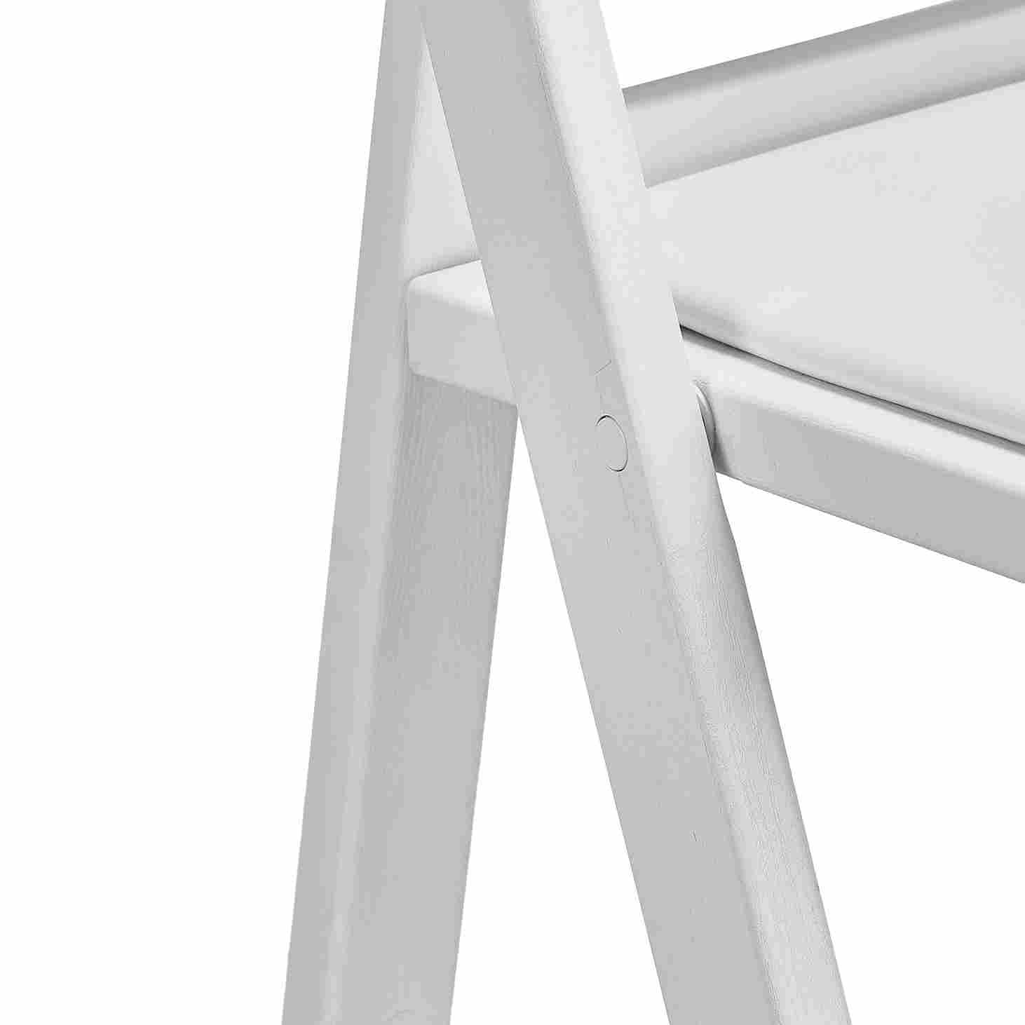 Chivari White WoodGrain™ Resin Folding Chair CFRWB-A