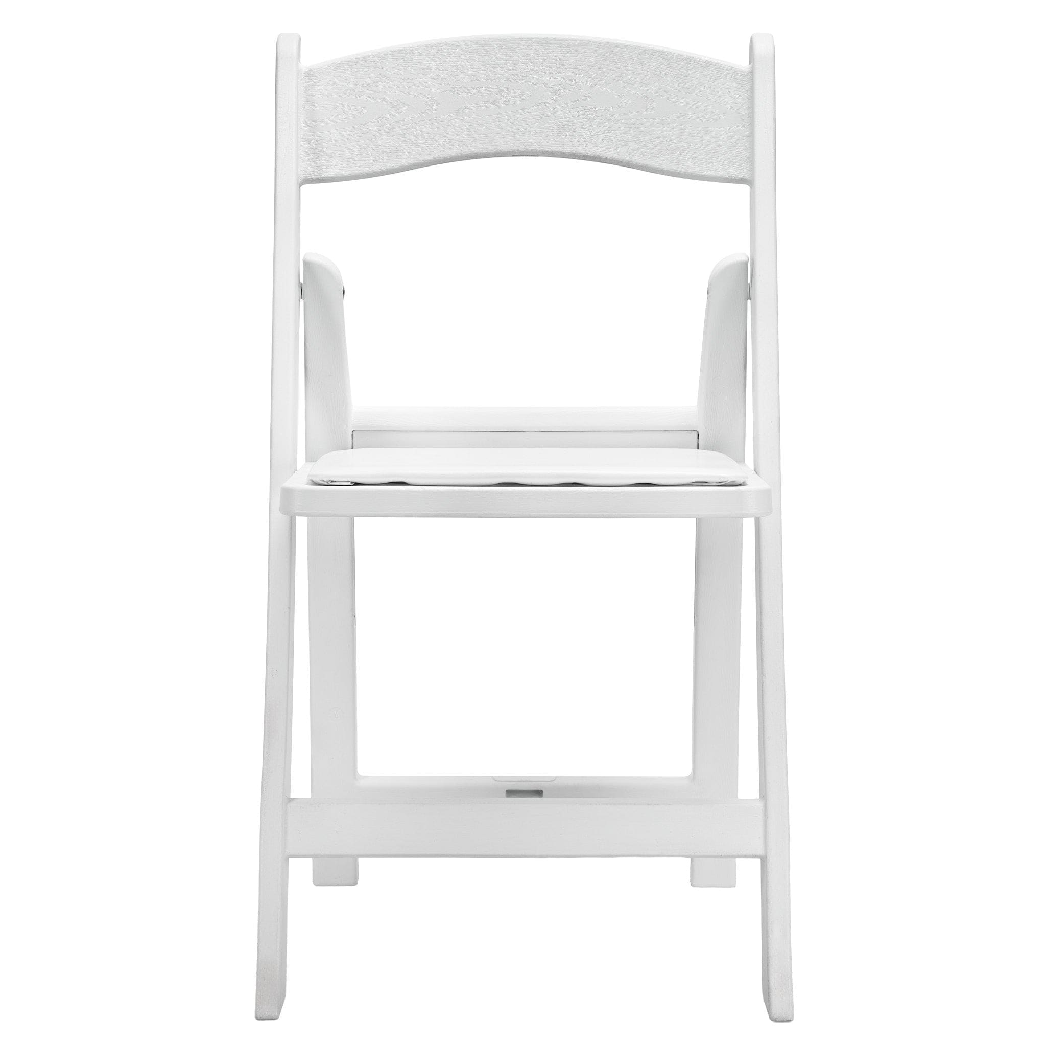 Chivari White WoodGrain™ Resin Folding Chair CFRWB-A