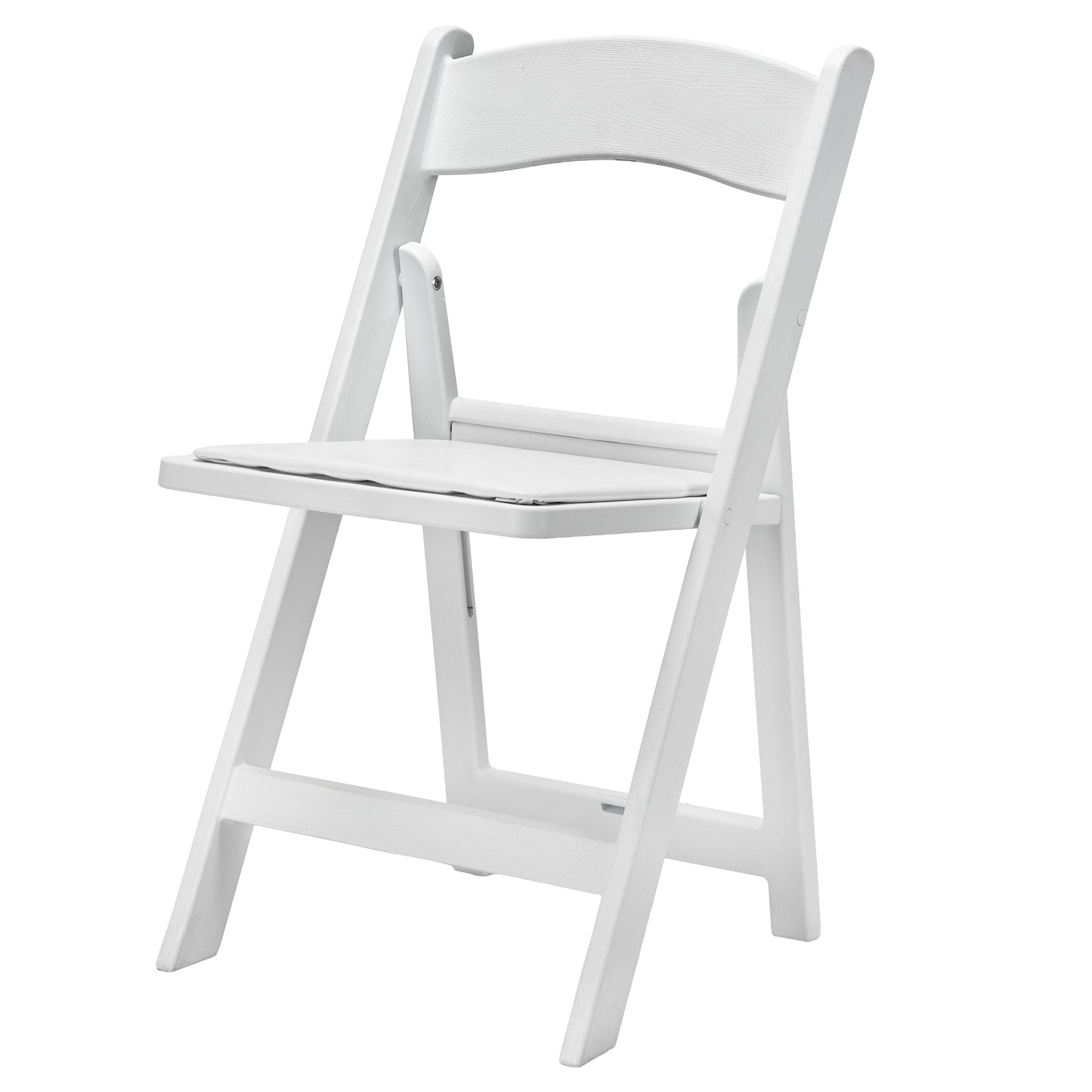 Chivari White WoodGrain™ Resin Folding Chair CFRWB-A