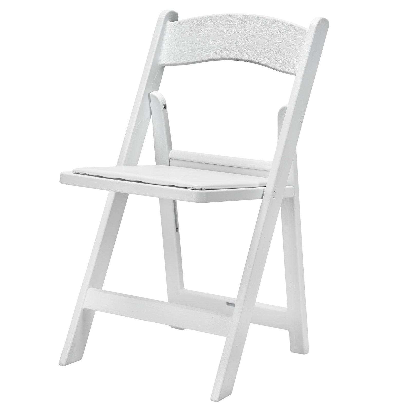 Chivari White WoodGrain™ Resin Folding Chair CFRWB-A
