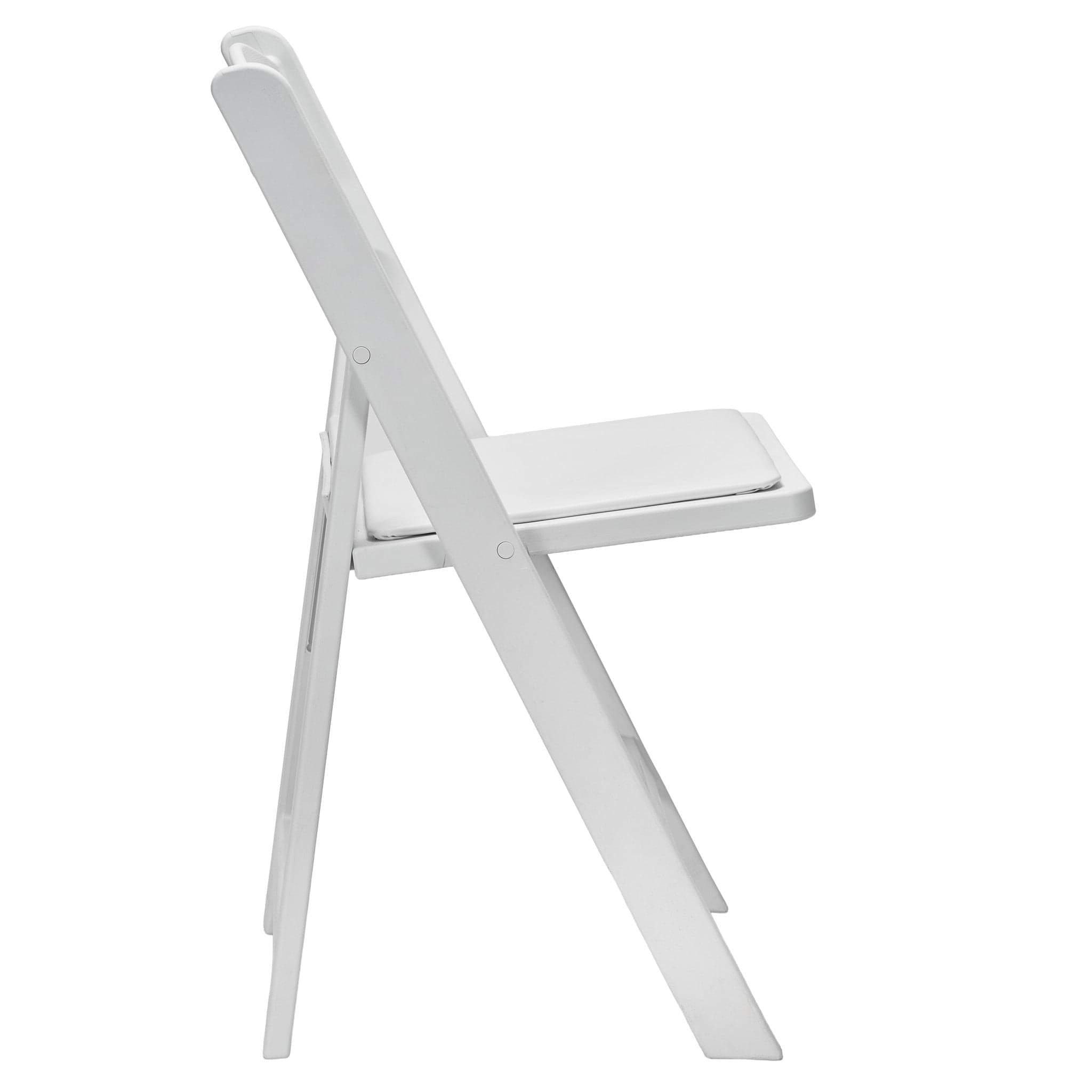 Chivari White WoodGrain™ Resin Folding Chair CFRWB-A