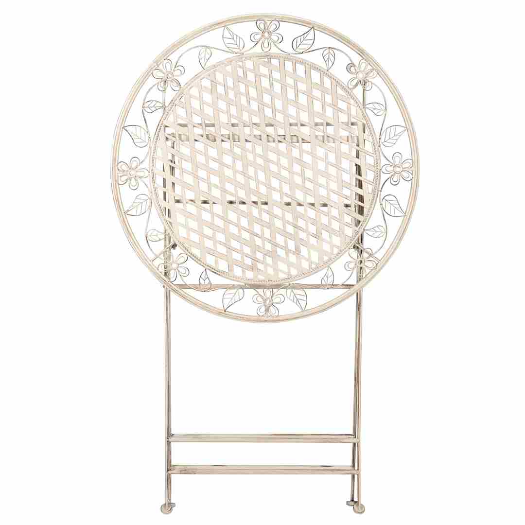 Chivari 32" Antique White Barcelona Bistro Cocktail Table TBBBMW-AX-T