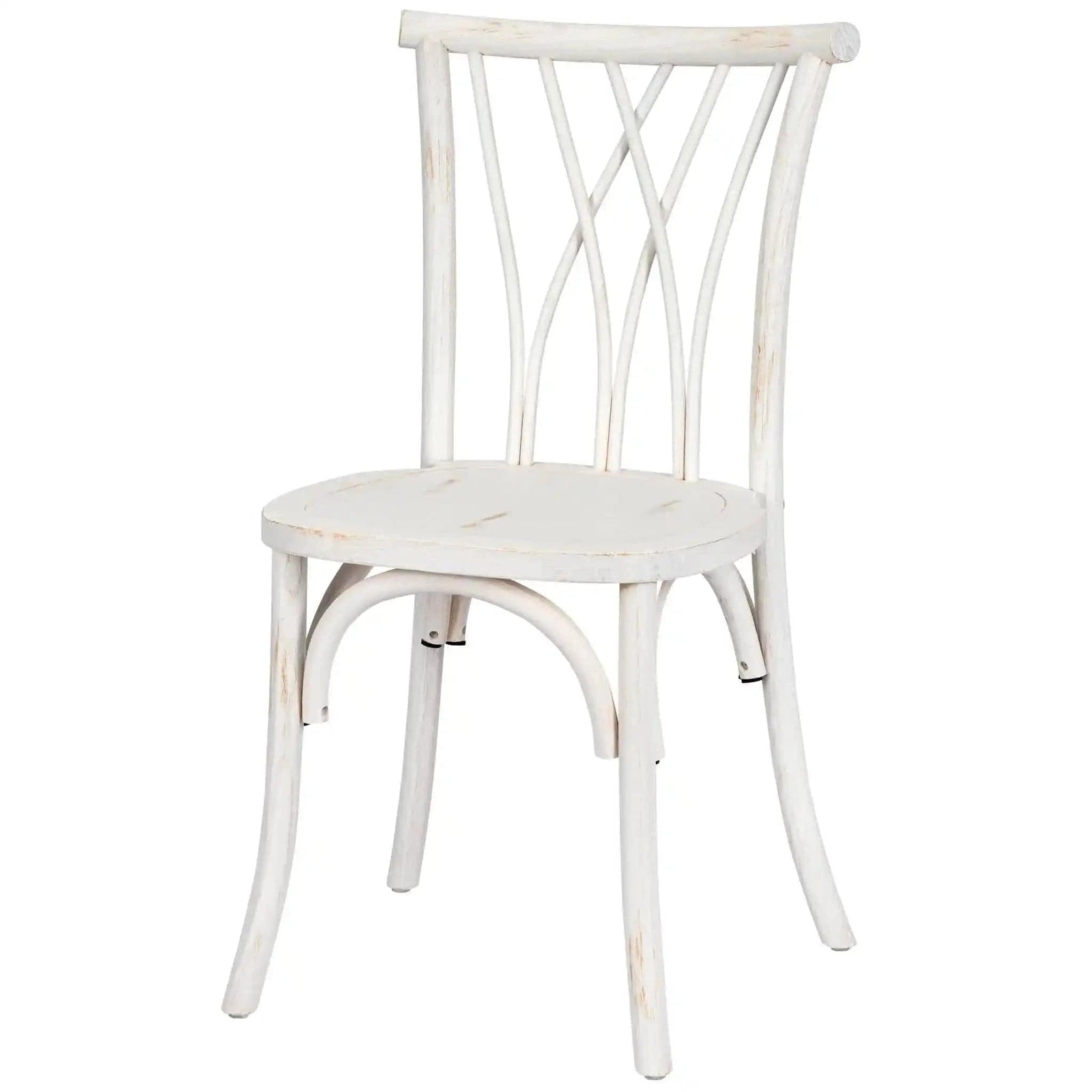 Chivari White Distressed ToughWood™ Willow Chair CWWWD-AX-T