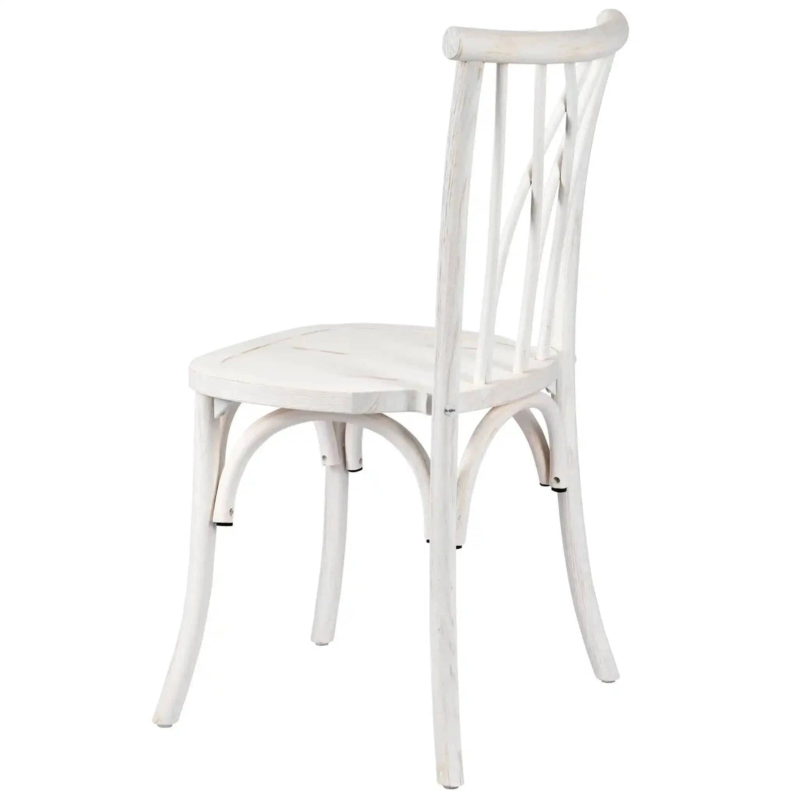 Chivari White Distressed ToughWood™ Willow Chair CWWWD-AX-T