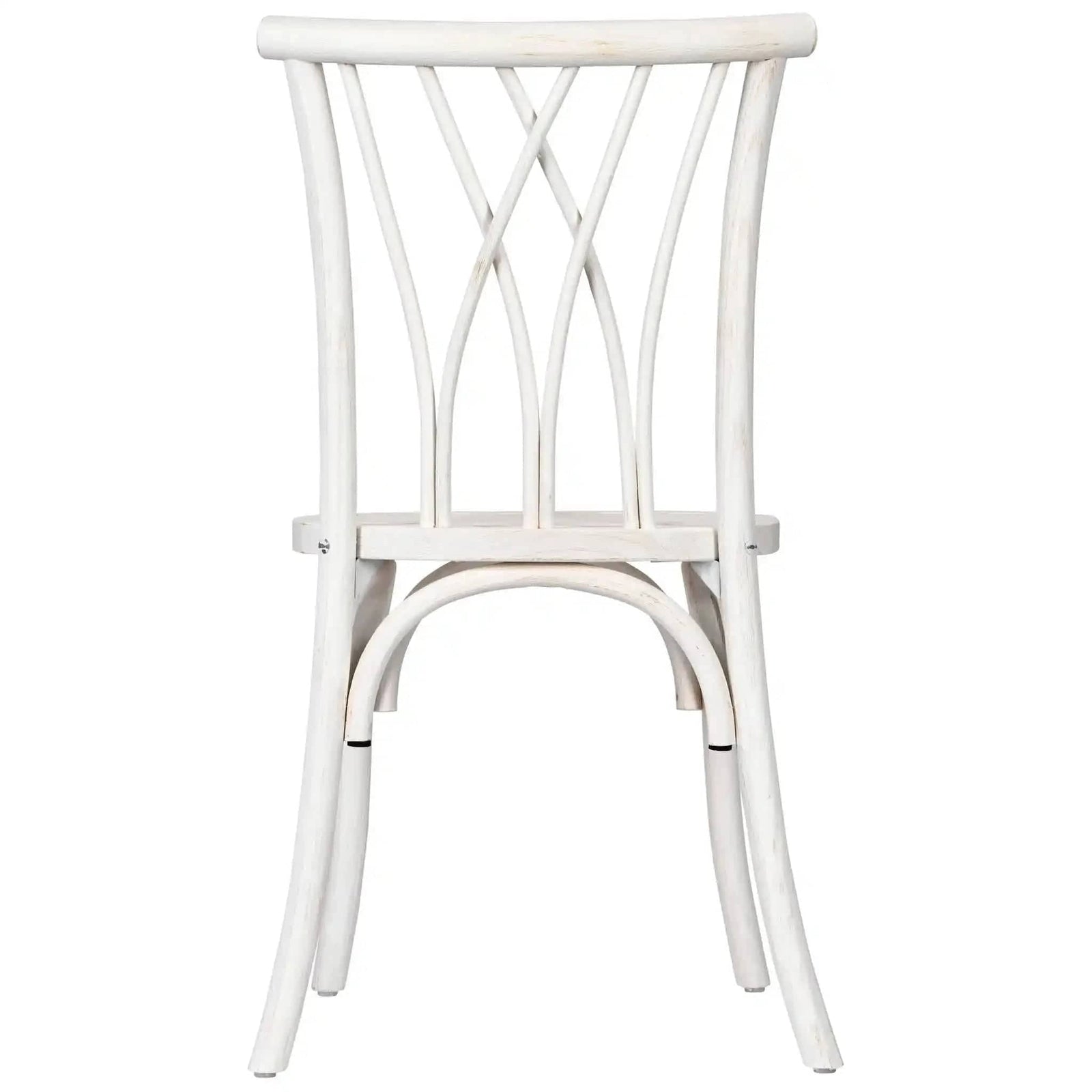 Chivari White Distressed ToughWood™ Willow Chair CWWWD-AX-T