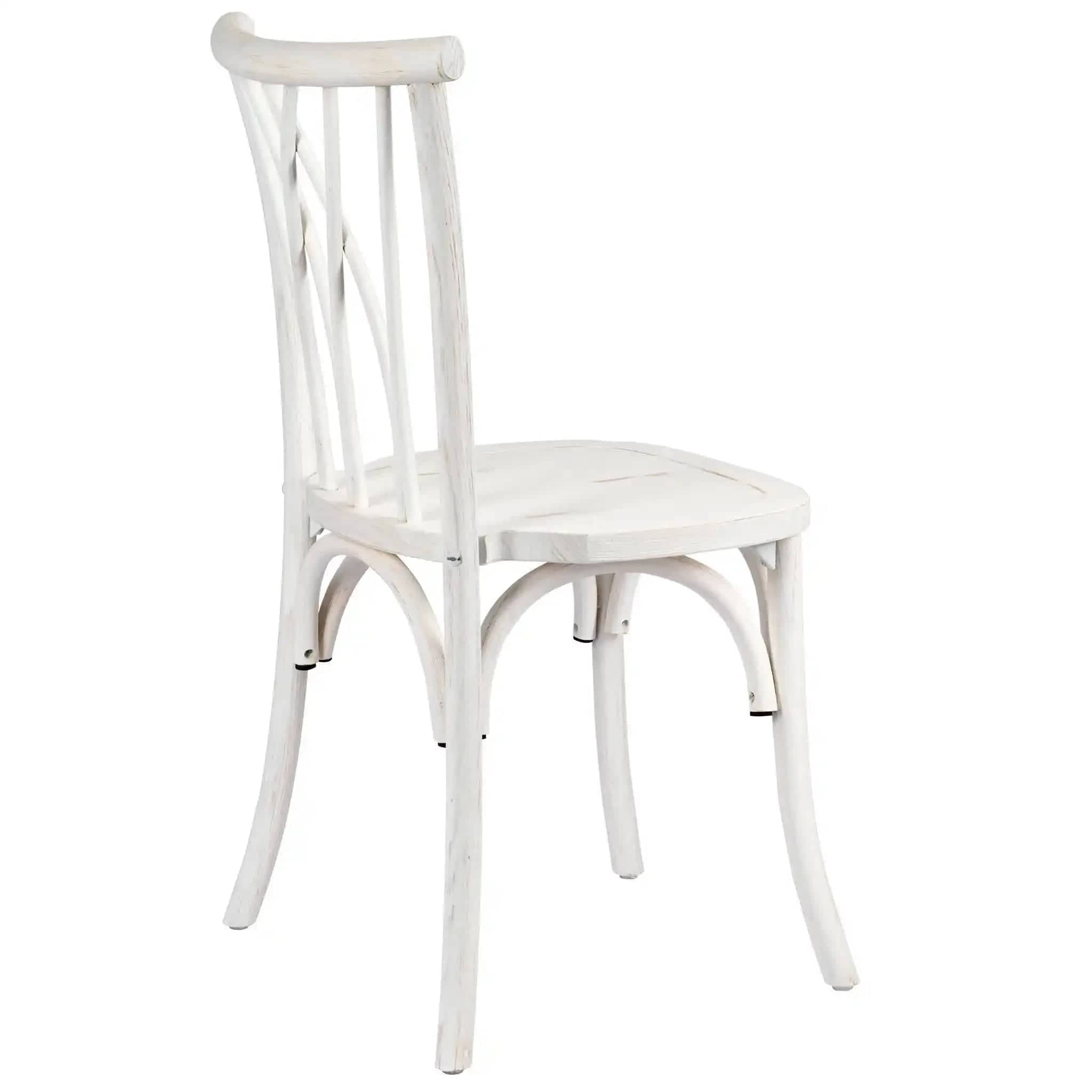 Chivari White Distressed ToughWood™ Willow Chair CWWWD-AX-T