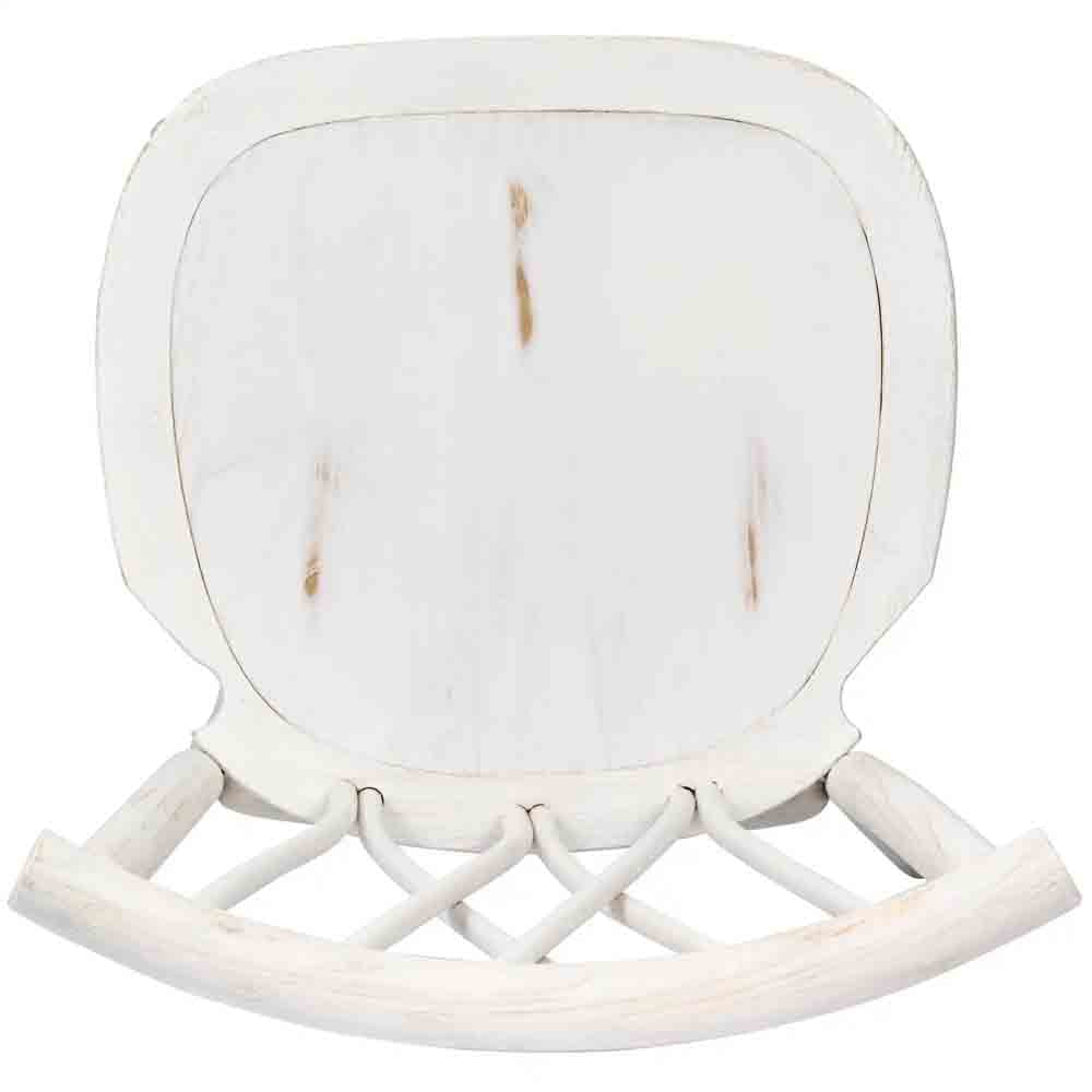 Chivari White Distressed ToughWood™ Willow Chair CWWWD-AX-T