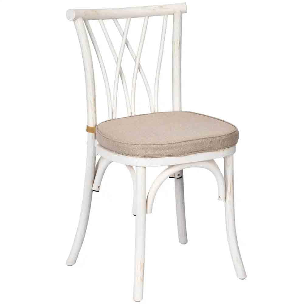 Chivari White Distressed ToughWood™ Willow Chair CWWWD-AX-T
