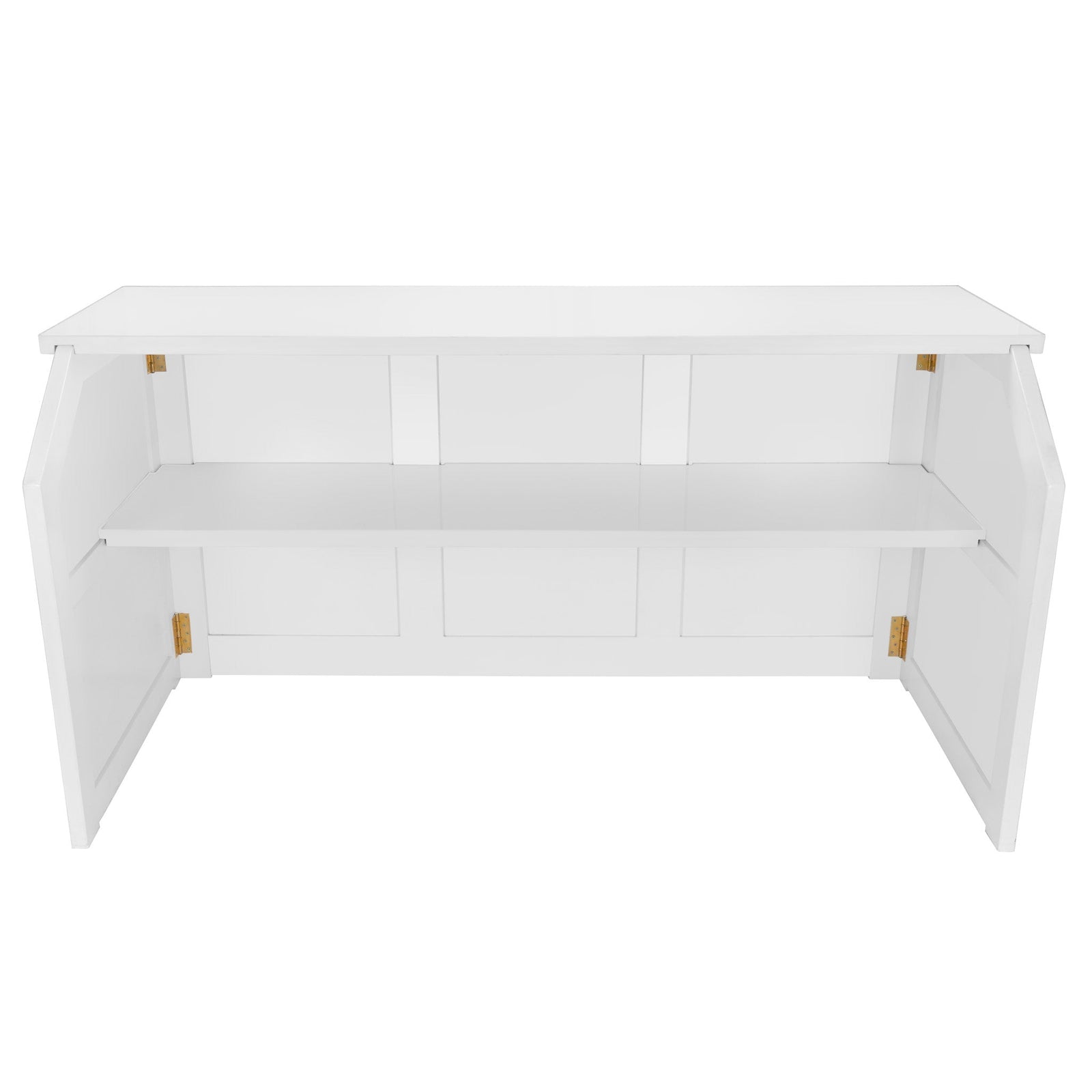 Chivari 7' White Portable Folding Bar with HPL Top and Durable Rubber Edge BAR-FOLD-84KT-WHT-AX-T