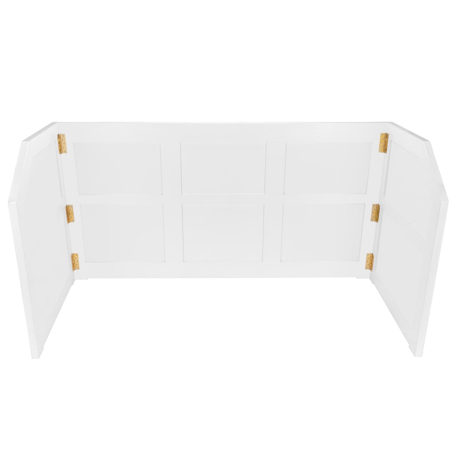 Chivari 7' White Portable Folding Bar with HPL Top and Durable Rubber Edge BAR-FOLD-84KT-WHT-AX-T