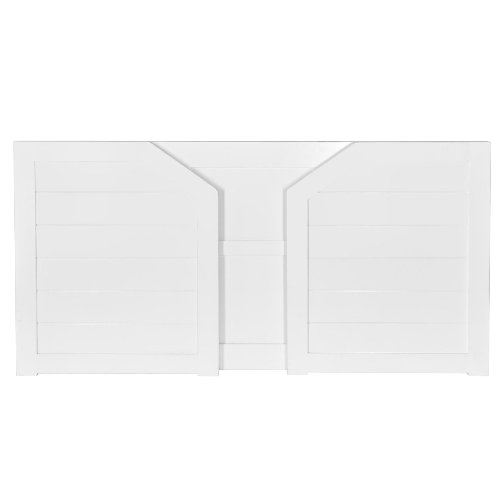 Chivari 7' White Portable Folding Bar with HPL Top and Durable Rubber Edge BAR-FOLD-84KT-WHT-AX-T