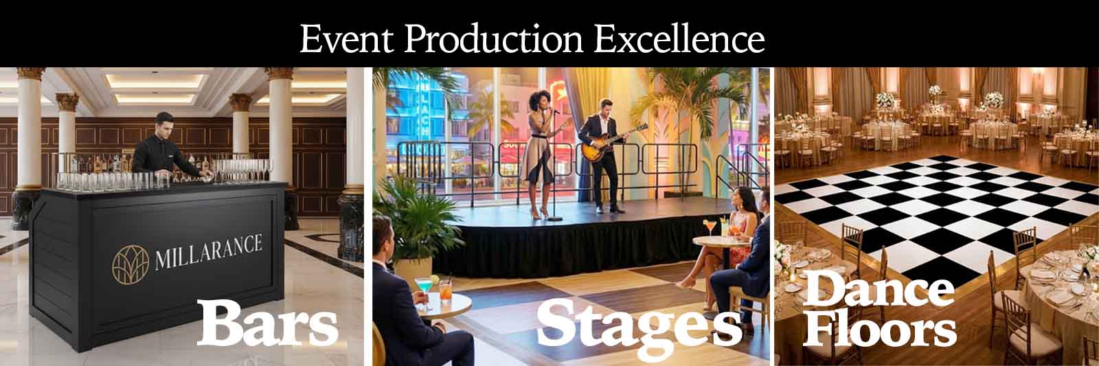 Event Production Excellence: Integrating Stages, Dance Floors, and Bars