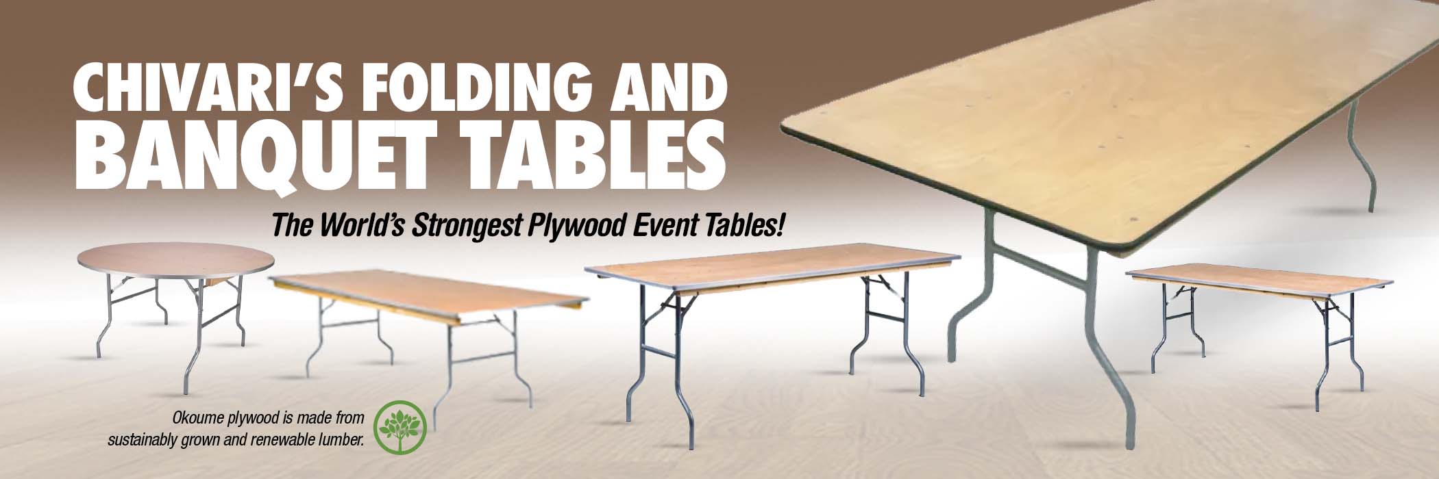 Chivari’s Collection of Folding Tables and Banquet Tables