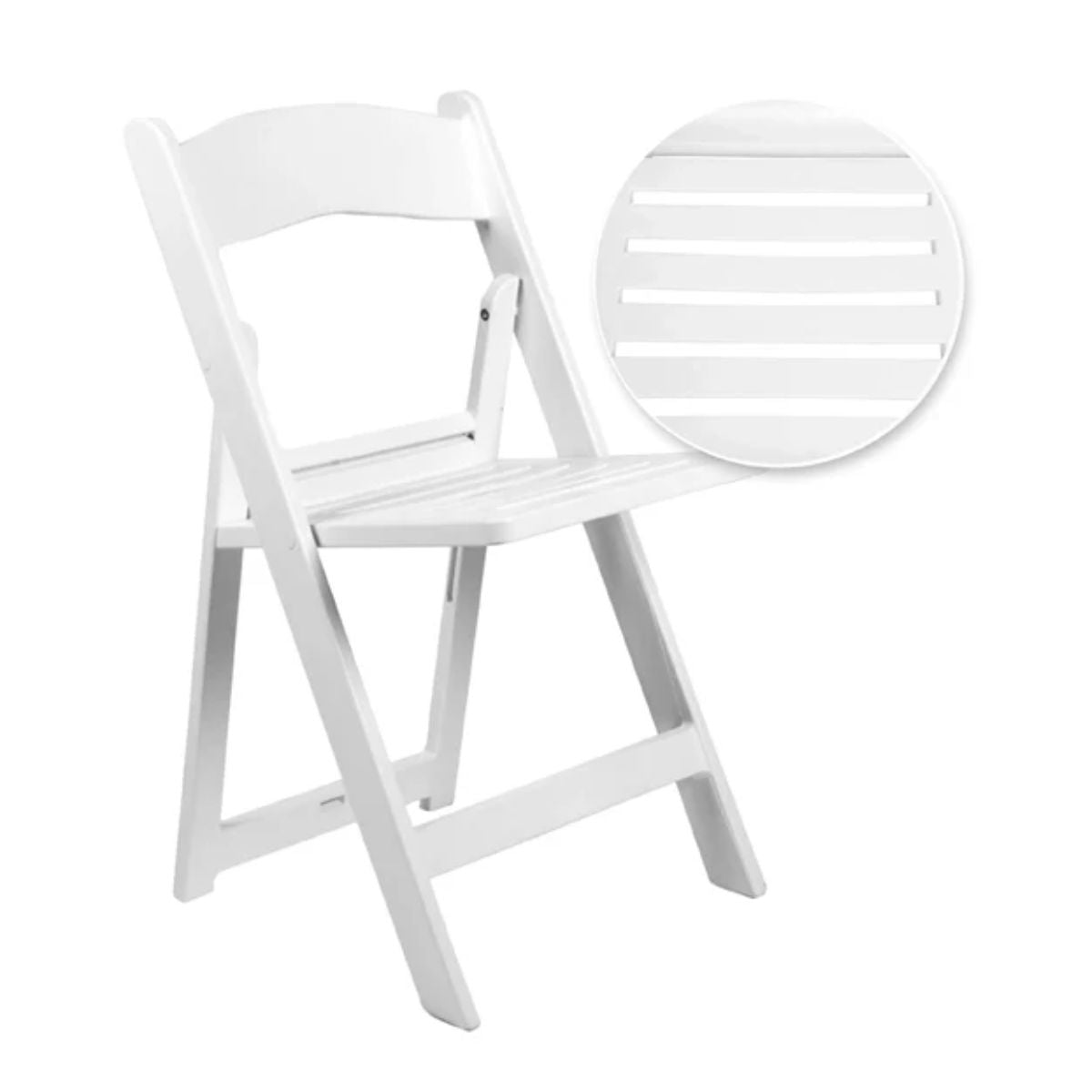 Slatted Resin Folding Chairs