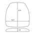 Beige 1.75" Thick Fabric Panel Back Chiavari Chair Cushion and SlipNot™ Technology