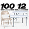 Chivari 100 Beige Metal Folding Chairs + 12 Plastic Round Table Kit CFMBE-100-12RD-KT