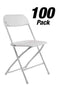 Chivari 100 Chair Pack White Folding Chairs (Steel-Poly Chair) CFPW-CX-T-100