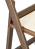 Fruitwood WoodGrain Brushed Wood with Ivory Seat Resin Steel Skeleton™ Folding Chair