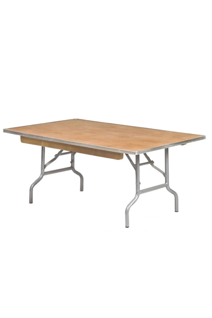 Kids 6 Foot (72″x30″) Rectangle Plywood Table TPLYRT7230M-KID-AX-T