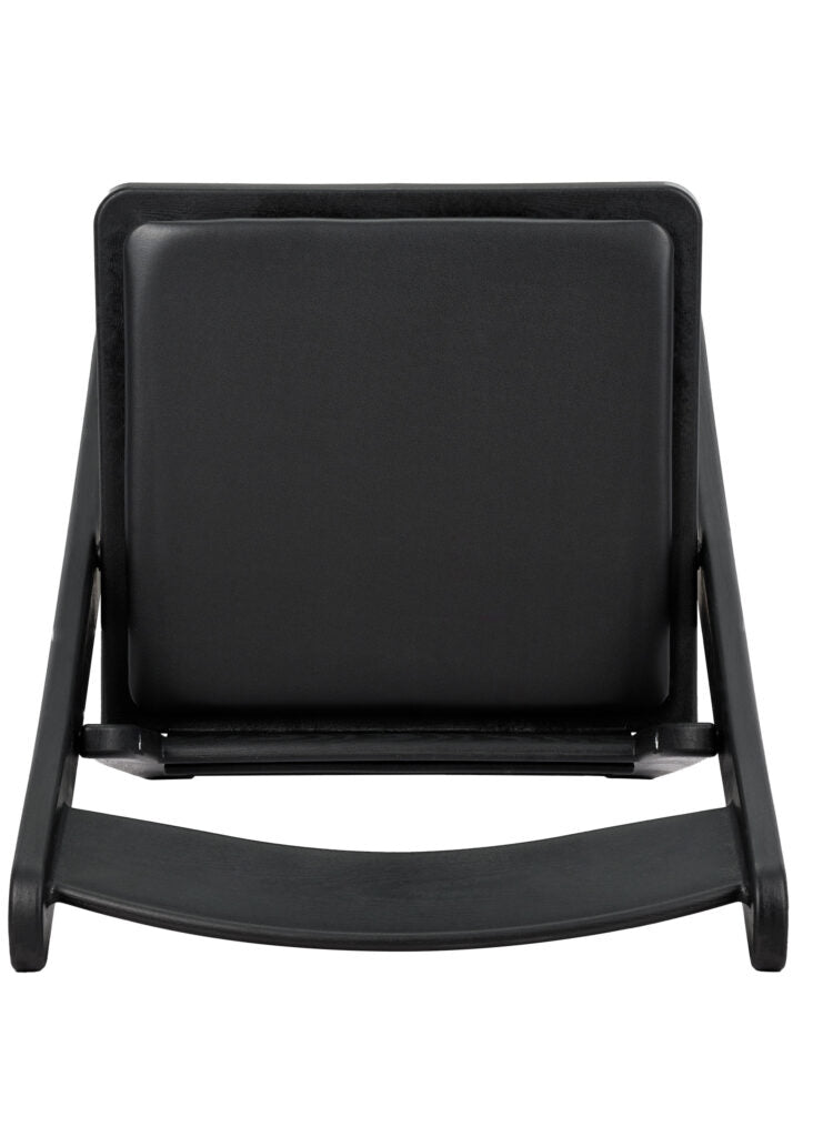 Black Brushed WoodGrain with Black Seat Resin Steel Skeleton™ Folding Chair