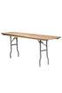 72" x 18" (6 Foot) Rectangle Heavy Duty Plywood Folding Training Table with Metal Edges