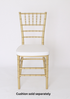 Gold Thinresin Chiavari Chair with Seat Cushion CCRG-MONO-THIN-ZG-T