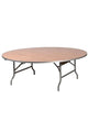 Chivari Kids 60" (5 Foot) Round Heavy Duty Plywood Folding Banquet Table TPLYRD60M-KID-AX-T