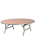 Chivari Scratch and Dent Kids 60" (5 Foot) Round Heavy Duty Plywood Folding Banquet Table TPLYRD60M-KID-AX-T-SD