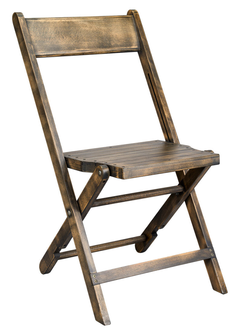 Rustic Toughwood Folding Chair - 1942 Slatted