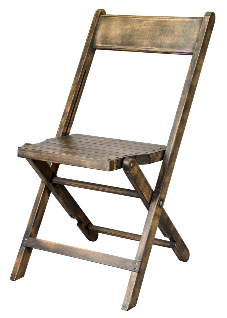 Rustic Toughwood Folding Chair - 1942 Slatted