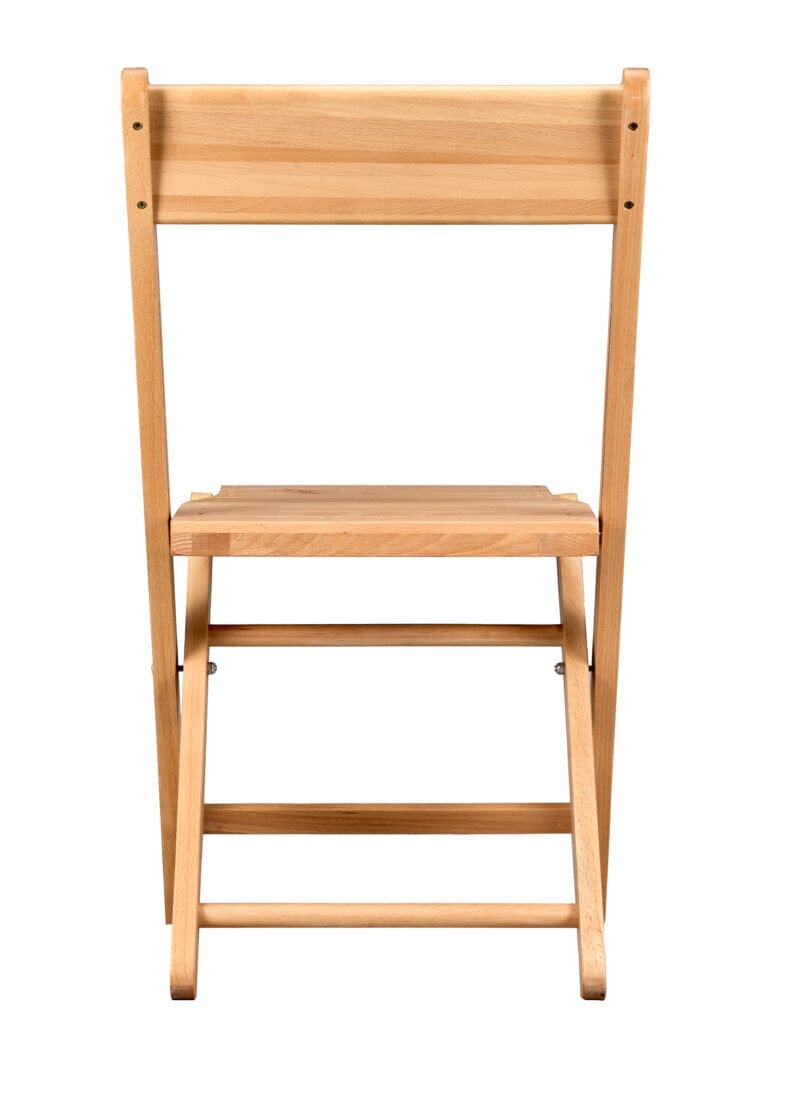 Chivari Slatted Wood Folding Chair in Natural, 1942 Style CFWNS-ZG-T