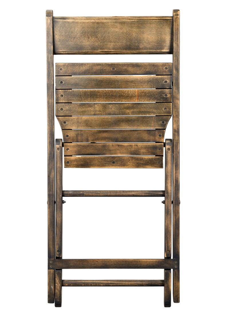 Chivari Rustic ToughWood™ Folding Chair 1942 Style Slatted CFWRS-ZG-T