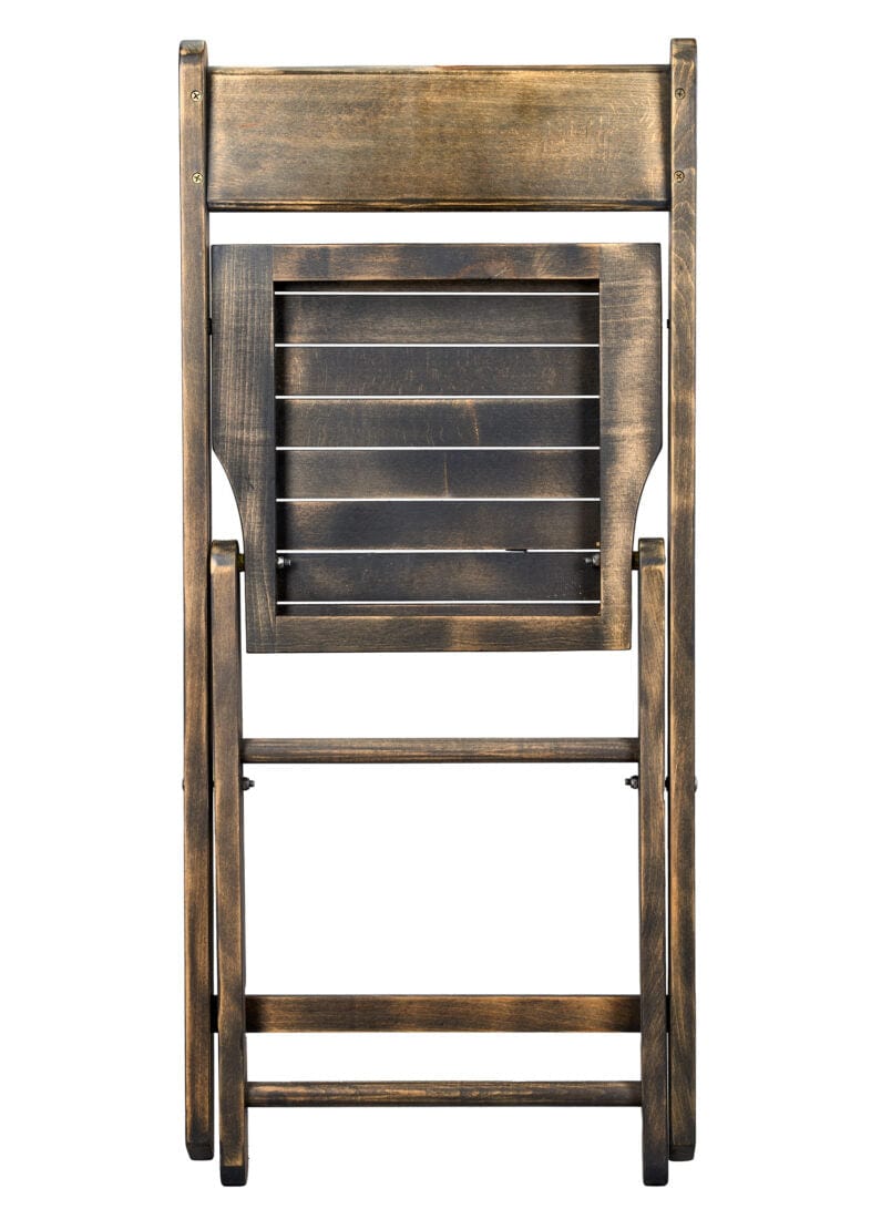 Chivari Rustic ToughWood™ Folding Chair 1942 Style Slatted CFWRS-ZG-T