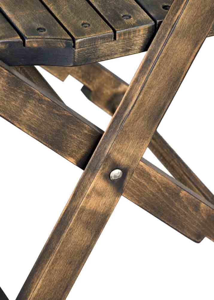 Chivari Rustic ToughWood™ Folding Chair 1942 Style Slatted CFWRS-ZG-T