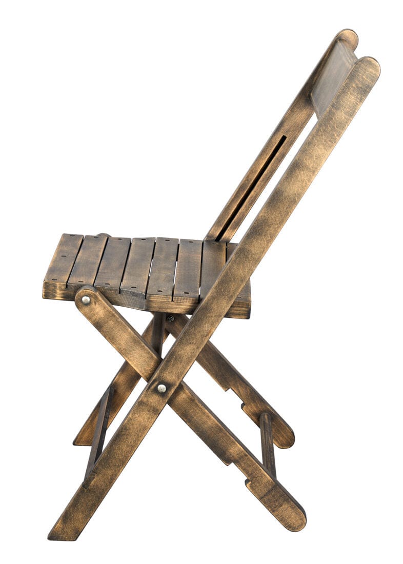 Chivari Rustic ToughWood™ Folding Chair 1942 Style Slatted CFWRS-ZG-T