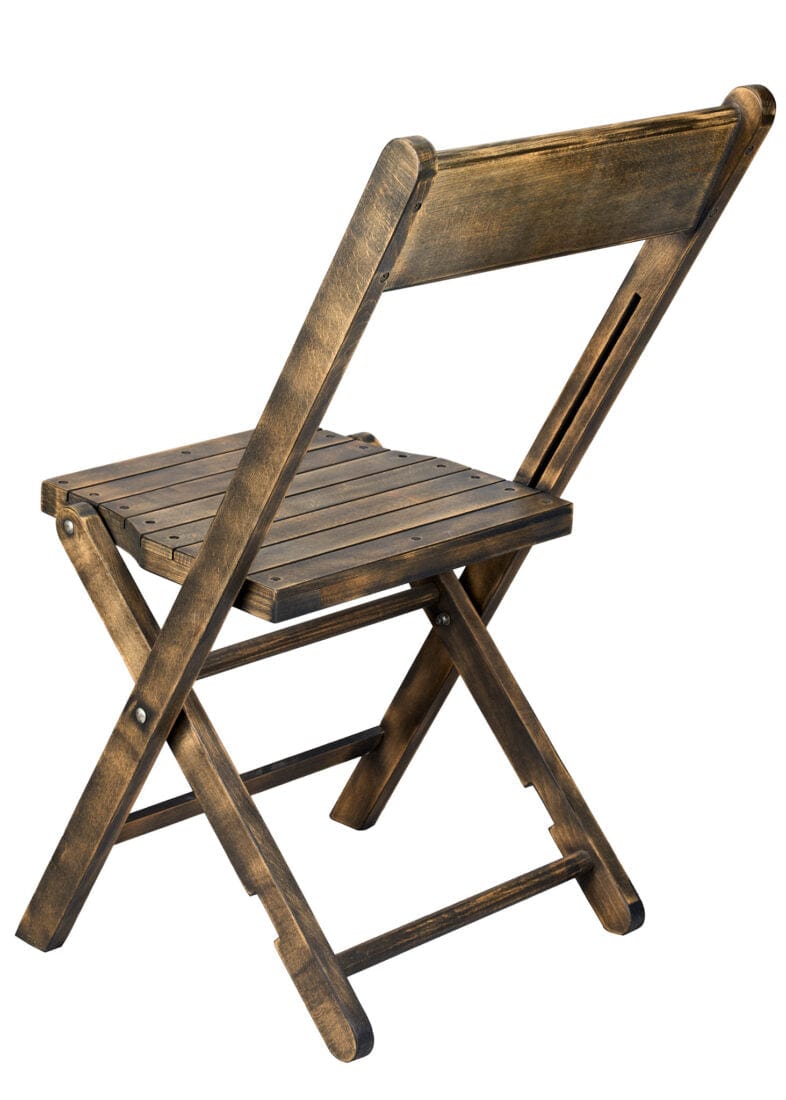 Chivari Rustic ToughWood™ Folding Chair 1942 Style Slatted CFWRS-ZG-T