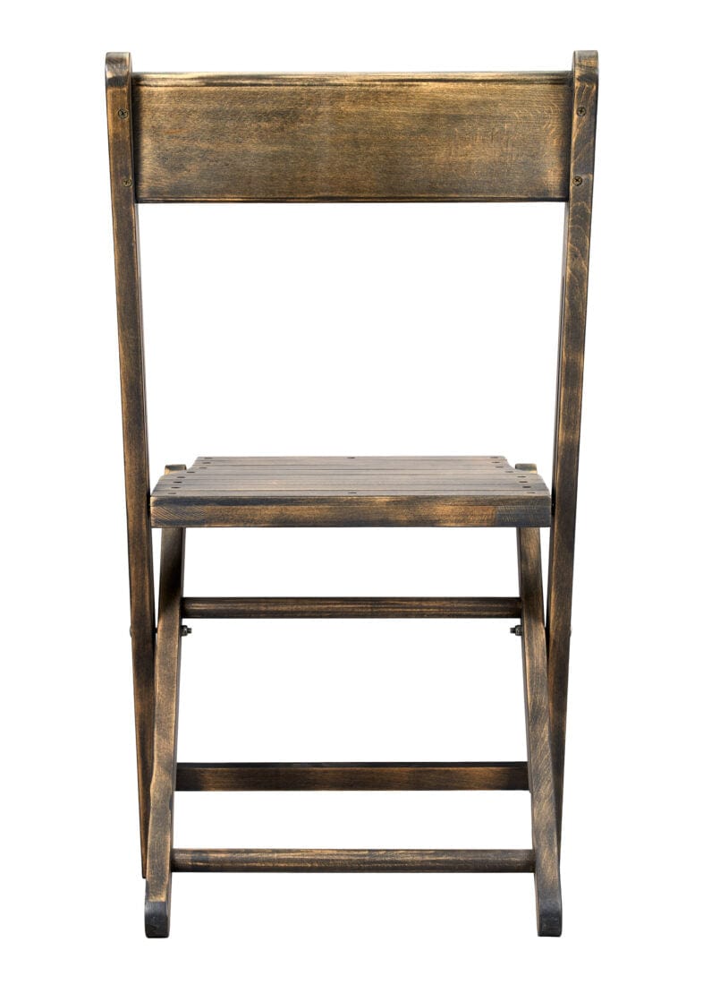 Chivari Rustic ToughWood™ Folding Chair 1942 Style Slatted CFWRS-ZG-T