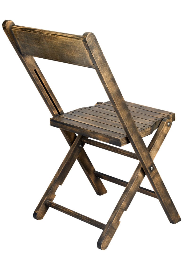 Chivari Rustic ToughWood™ Folding Chair 1942 Style Slatted CFWRS-ZG-T
