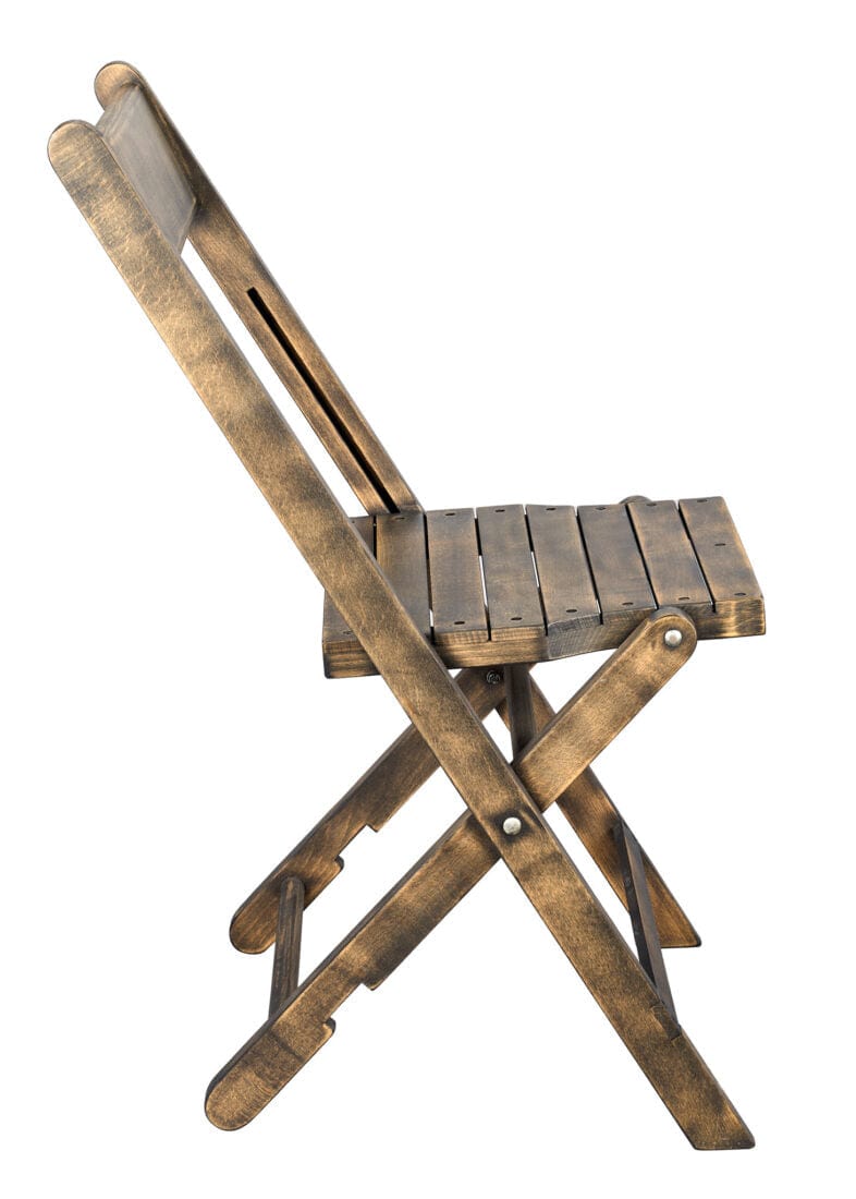Chivari Rustic ToughWood™ Folding Chair 1942 Style Slatted CFWRS-ZG-T