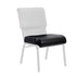 Chivari Black Vinyl 20.5" Church Chair Replacement Seat Cushion CUSH-CH20-STBV-ZF