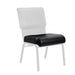 Chivari Black Vinyl 20.5" Church Chair Replacement Seat Cushion CUSH-CH20-STBV-ZF