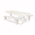 Chivari White Distressed X-Leg Farm Table Dining Set with 2 Benches TFARM-WHITEDIS-X-LEG-KIT-AX