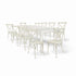 Chivari White Distressed Fluted Leg Farm Table Dining Set with 10 Chairs TFARM-WHITEDIS-T-LEG-KIT-CXR-AX