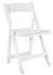 White Brushed WoodGrain with White Seat Resin Steel Skeleton™ Folding Chair