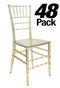 48 Chair Pack, Clear Gold Champagne Resin Thin-Seat Chiavari Chair by Chivari CCRCHG-MONO-THIN-ZG-T-48