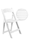 White Resin Folding Chair, Slatted Seat, 650 lbs Weight Capacity CFRW-SLATTED-CX-T