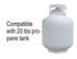 Chivari Gray Propane Standing Patio Outdoor Heater 41000 BTU HEAT-PAT41KBTU-GRY